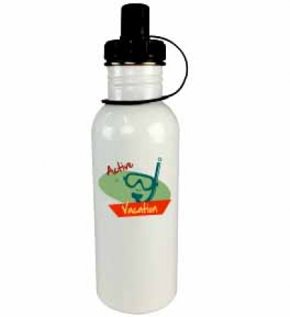 ขวดน้ำพิมพ์รูป Active vacation bottle